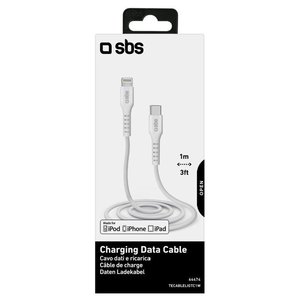 สายชาร์จข้อมูลแบบไลท์นิ่งที่ได้รับการรับรองจากแอปเปิ้ล MFi ยาว 1 ม. สีขาว TECABLELIGTC1W - Product Image 2