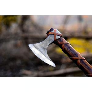 ขวานหัวไวกิ้งพร้อมด้ามไม้ขวานเคราสแตนเลส440C งานตามสั่ง - Product Image 6