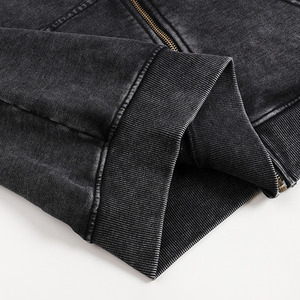 เสื้อมีฮู้ดผู้ชายแบบรูดซิปสไตล์วินเทจน้ำหนักมากเสื้อสเวตเชิ้ตมีฮู้ดผ้าเกล็ดปลาขนาดใหญ่ใส่ได้ทั้งชายและหญิง - Product Image 6