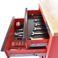Gabinete para Herramientas de 61 cm con 4 Cajones, Rojo Mate, Acero Resistente con Recubrimiento en Polvo, con Ruedas, para Mecánicos y Garajes, Compatible con OEM/ODM, Carga de 450 kg