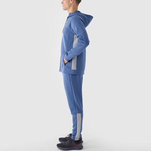 Logo personnalisé Sweat-shirt d'entraînement à capuche avec fermeture éclair pour hommes Survêtement de haute qualité Ensemble de jogging à séchage rapide - Product Image 3