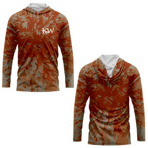 Sudaderas con capucha de pesca de manga larga de secado rápido con diseño sublimado personalizado UPF 50 + ropa de pesca unisex para tallas grandes y grandes - Product Image 5