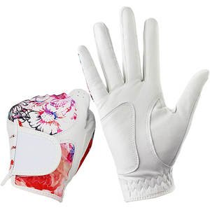 Venta al por mayor de guantes de golf de cuero con logotipo personalizado Cabretta para mujeres, hombres y niños guantes de golf transpirables de piel de oveja para deportes - Product Image 1