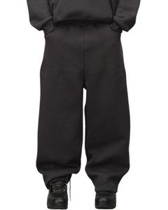Conjunto Deportivo Informal de Invierno para Hombre, Sudadera con Capucha de Felpa Negra y Pantalones Jogger de Corte Holgado, Ropa Deportiva Urbana - Product Image 5