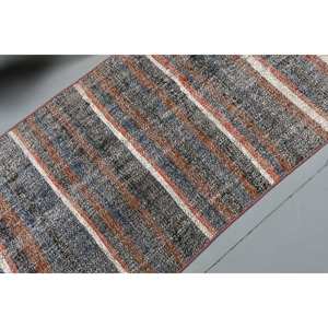 Vintage Turkish Wool <b>Rug</b> Classic Boho Style Gray Brown Patchwork Design 27x91ft Rectangle Size Latex <b>for</b> 3D <b>Rugs</b> <b>Hallway</b> <b>Rugs</b> - Product Image 5