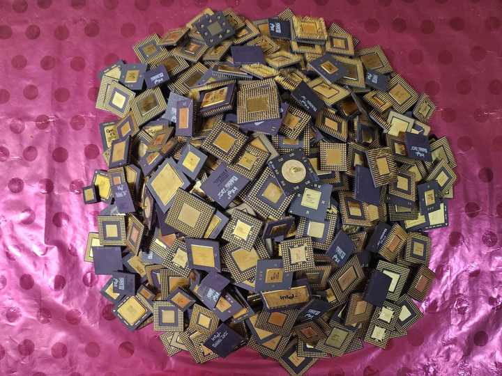 Collectible Gold Recovery Ceramic CPU Scrap