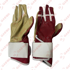 Guantes de bateo de béisbol de puño corto de cuero de vaca ajustable gran oferta guantes deportivos de bateo de softbol hechos a medida - Product Image 6