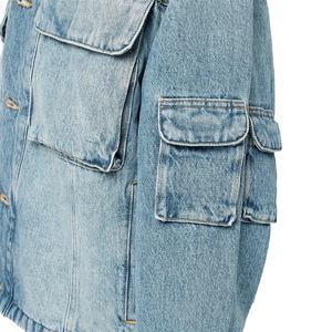 Chaqueta de Trabajo para Hombre WT Design, Estilo Trucker, Lavado Ácido, Desgastada, Forrada con Tela Tipo Manta, para Invierno, Estilo Detroit - Product Image 5