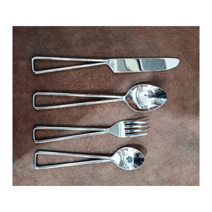 Cubiertos estéticos de acero inoxidable de 24 piezas, juegos de artículos de cena con acabado pulido mate, accesorios de cubiertos de boda - Product Image 5