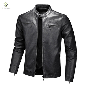 Chaqueta de Cuero para Hombre, Nueva Llegada 2022, Alta Calidad, Cuello Alto Delgado, Ropa Casual para Exteriores de Invierno, Transpirable e Impermeable - Product Image 5