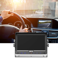 Monitor Portátil para Auto de 7 Pulgadas IPS AHD |   Admite entrada de cámara dual |   Pantalla Dividida Impermeable para Vehículos, para Camiones, Autobuses y Autocaravanas, con Cámara de Reversa