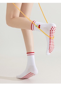 Chaussettes de Pilates avec grip antidérapant, chaussettes de <span class=keywords><strong>yoga</strong></span> antidérapantes, chaussettes de barre, chaussettes de sport athlétiques antidérapantes pour femmes - Product Image 2