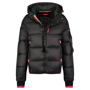 <b>Women</b> Breathable Canvas Puffer <b>Jacket</b> with Quilted Design Front Zipper <b>Lightweight</b> for Winter Weather - Product Image 6