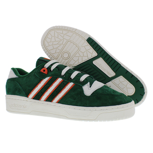 Scarpe Adidas Rivalry Low da uomo Colore: Verde scuro/Bianco nuvola/Arancione universitario 100% autentiche - Product Image 2