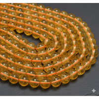 Perles en vrac de citrine de 8 mm Jaunty Beadsnfashion pour la fabrication de bijoux DIY (colliers, bracelets, boucles d'oreilles) - Modèle MGB-168