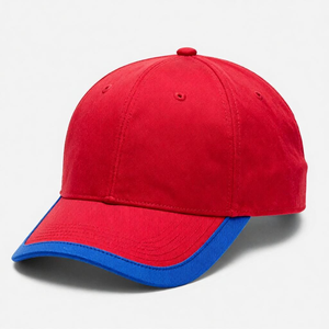 Casquette de baseball OEM personnalisée à 6 panneaux, design bicolore, visière incurvée, chapeau de sport réglable - Product Image 4