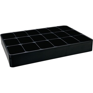 Drawer Organizers <b>LOGS</b> 136 Insert Black Plastic 18-Way H48xB338xD238mm Pack of 6 - Product Image 1