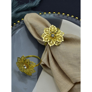 Rond de serviette en métal décoration de mariage porte-mouchoirs en or parure de serviette en gros par les fournisseurs de décoration Apar - Product Image 4