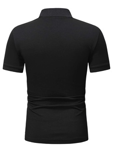 Polo 100% coton tricoté sur mesure pour hommes, tenue décontracté de golf longue et solide de haute qualité, broderie de toutes les couleurs personnalisées, décoration - Product Image 2