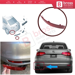 Reflector de Parachoques Trasero BSP1076 Izquierdo 5C6945105B para Jetta Vento Syncro 2015-2017 - Product Image 5