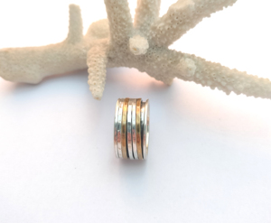 แหวนสปินเนอร์925เงินสเตอร์ลิงสำหรับผู้หญิงขายดีเครื่องประดับเพชรสัญญาป้องกันความวิตกกังวลทำด้วยมือขายส่งสำหรับงานแต่งงาน - Product Image 5