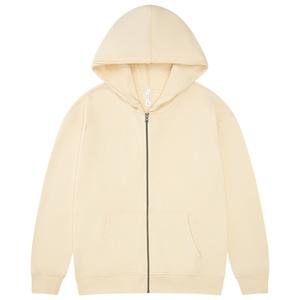 Sudadera con capucha con cremallera personalizada unisex de la mejor calidad en blanco 400 GSM algodón pesado estilo jersey de felpa francesa para hombres y mujeres - Product Image 2