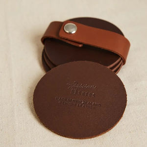 High Quality PU Leather Coaster <b>Absorbent</b> and Scratch-Resistant Drink <b>Mat</b> Bulk Order Discounts Available - Product Image 3