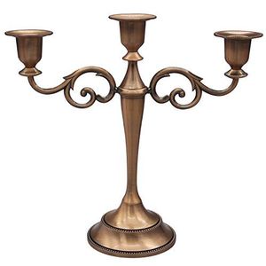 Handcrafted brass finish metal candelabra with artistic floral <b>work</b> for elegant <b>table</b> centerpiece decoration display - Product Image 5