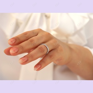 Joyería de lujo de moissanita, banda de boda de 3MM, forma redonda, joyería antigua, nuevo diseño para boda, precio al por mayor - Product Image 3