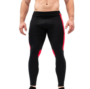 Nouveaux leggings de sport pour homme, compression unie, taille haute, yoga, gym, fitness, cycliste, moto, vêtements de sport, leggings, pantalons - Product Image 1