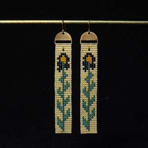 Trendy Handmade Bohemian Polychromatic Square Glass Seed <b>Beads</b> Dangle Rhombus <b>Fringed</b> Drop EarringS Tassel Women's Earrings - Product Image 2