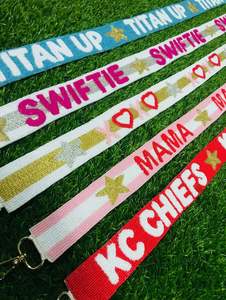 Accessoire de sangle de sac à main de guitare en coton avec accessoire de sac de perles de rocaille - Product Image 2