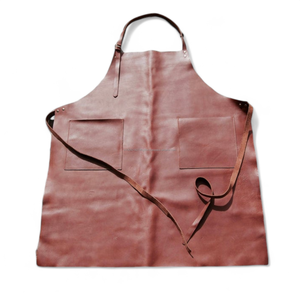 Delantal de cuero genuino con doble bolsillo al por mayor, ropa de trabajo de salón duradera para Chef, artistas, artesanos, logotipo personalizado para jardinería de cocina - Product Image 1
