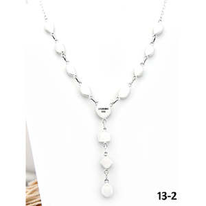Collier artisanal Southwest Black Jack en or rose, plaqué platine et rhodium, chaîne maille forçat, forme géométrique, sertissage clos en argent sterling - Product Image 4