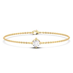 Pulsera de cadena de platino de 7 pulgadas con diamantes redondos de moissanita de 0,50 quilates de quilates/VS para ella - Product Image 3