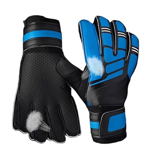 Guantes de Portero de Fútbol Profesional Antideslizantes con Cierre de Velcro, Dedos Completos, Látex, Tejido de Nailon, Corte Negativo, Cuero - Product Image 2
