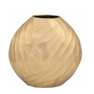 Nuevo jarrón de metal dorado martillado ovalado, florero decorativo de mesa moderno, perfecto para el hogar u oficina a precio mayorista - Product Image 2