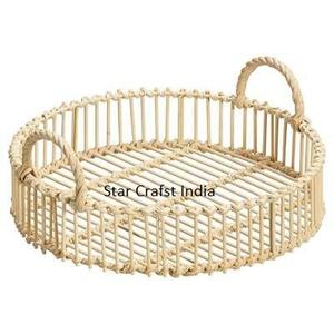 Fancy Household Hot <b>Sale</b> Handcrafted Jute & Wicker Food Serving Tray Factory Wholesale Restaurant & Hotel Supplies - Product Image 1