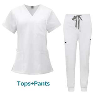 Ensembles de gommage en tissu tissé supérieur pour uniforme d'infirmière pour femmes pour le service OEM des hôpitaux disponible - Product Image 3