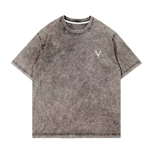 Camisetas Transpirables Fabricantes Pakistán Precio de Fábrica Mejor Tela Camiseta Lavada con Ácido para Hombre Hecha en Pakistán - Product Image 2