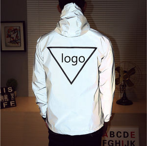 เสื้อแจ็คเก็ตกันน้ำมีฮู้ดสำหรับผู้ชายเสื้อโค้ทสะท้อนแสงมีฮู้ดเสื้อแจ็คเก็ตแฟชั่นมีกระเป๋าสำหรับแจ็คเก็ตกลางแจ้งของผู้ชาย - Product Image 3