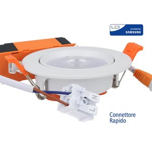 Faretto a LED da incasso regolabile 30W Cob caldo 3000K diametro 225mm foro 195mm Samsung Chip SKU-21845-illuminazione/ - Product Image 2