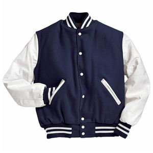 Chaqueta Universitaria de Patchwork Personalizada de Alta Calidad, Lana y Lona, Bordado de Béisbol, Logotipo Impreso, Resistente al Viento, Transpirable, Estilo Urbano - Product Image 3