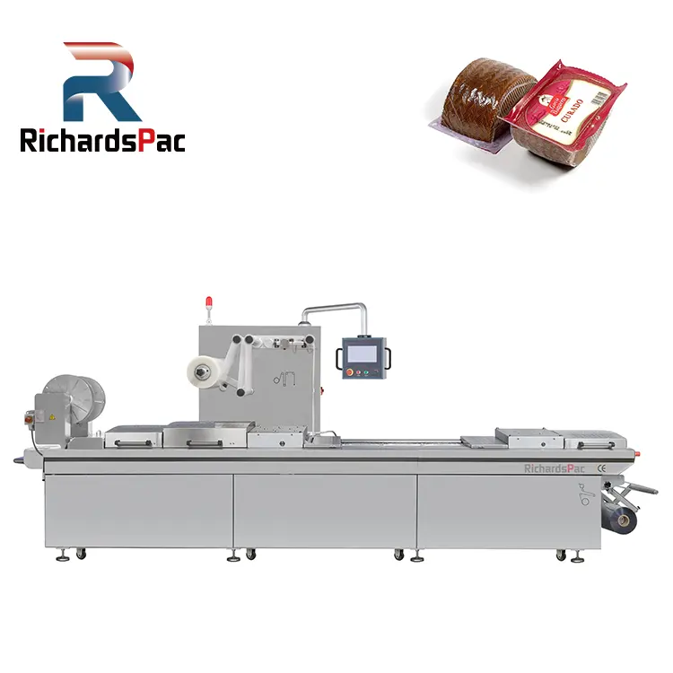 China Top Automatic Vacuum Packaging Machine Thermoforming Packaging Machinery For Sausage Poultry Chicken Meat Beef Dates