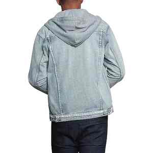 Chaqueta Camisa para Hombre, Estilo Casual, Lavada, de Algodón Denim, Manga Larga, Retro, Holgada, Personalizada, Chaqueta de Trabajo - Product Image 3