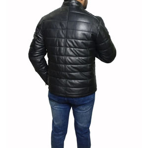 Chaqueta acolchada para exteriores para hombre de High Street Cuero transpirable de alta calidad para el invierno Servicio OEM La mejor chaqueta de cuero personalizada - Product Image 2