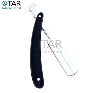 Maquinilla de afeitar turca con mango de plástico, cuchilla de barbero de borde recto, venta al por mayor, maquinillas de afeitar plegables para el cabello, maquinillas de afeitar para hombres, acero inoxidable profesional - Product Image 3