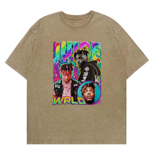 Unisex Washed <strong>T</strong>-<strong>Shirt</strong> <strong>Juice</strong> <strong>WRLD</strong> Rapper Hip Hop Music Fan Apparel Vintage Concert Graphic Tee - Product Image 3