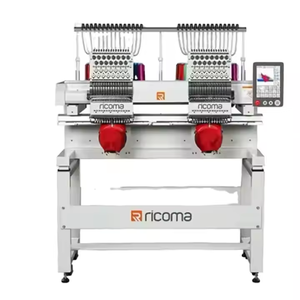 Máquina de Bordar de 2 Cabezas Rico-ma Recién Lanzada para Ropa de Moda, Computarizada, 1200 RPM, con Panel de Pantalla Táctil LCD - Product Image 1