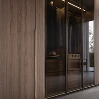 Armoire coulissante sur mesure au design moderne, meubles de luxe pour chambre et salle à manger, placard modulaire, écologique et durable
